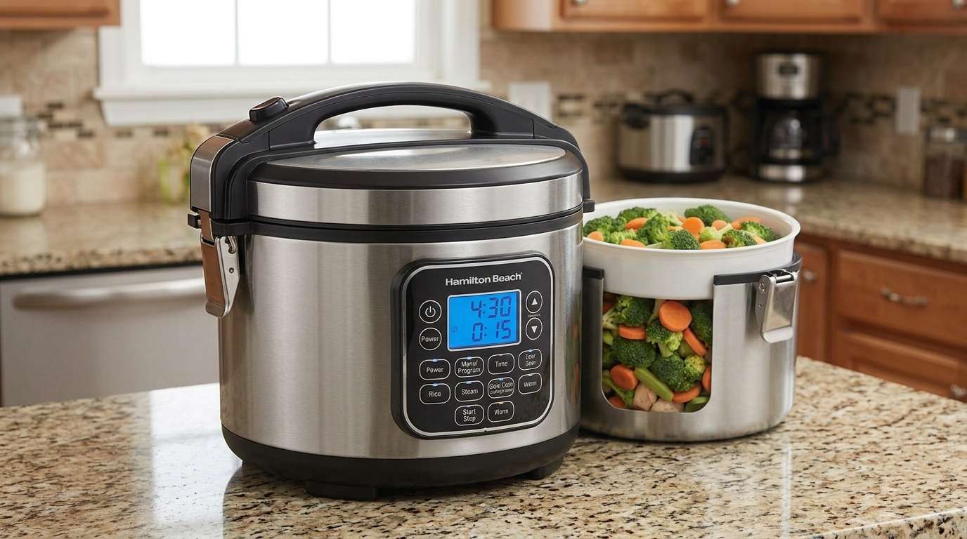 Hamilton Beach Digital Programmable Rice Cooker & Food Steamer, 14 Cups Cooked (7 Uncooked) & Slow Cooker, Extra Large 10 Quart, Stay or Go Portable With Lid Lock, Dishwasher Safe Crock: A Comprehensive Guide